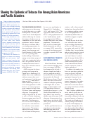 Cover page: Slowing the epidemic of tobacco use among Asian Americans and Pacific Islanders.