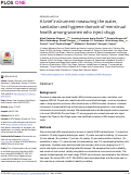 Cover page: A brief instrument measuring the water, sanitation and hygiene domain of menstrual health among women who inject drugs