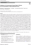 Cover page: Validation of a Semiautomatic Image Analysis Software for the Quantification of Musculoskeletal Tissues