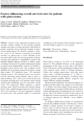 Cover page: Factors influencing overall survival rates for patients with pineocytoma