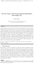 Cover page: On the Logics with Propositional Quantifiers Extending S5Π