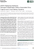 Cover page: AAVR-Displaying Interfaces: Serotype-Independent Adeno-Associated Virus Capture and Local Delivery Systems