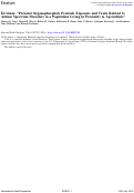 Cover page: Erratum: “Prenatal Organophosphate Pesticide Exposure and Traits Related to Autism Spectrum Disorders in a Population Living in Proximity to Agriculture”