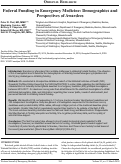 Cover page: Federal Funding in Emergency Medicine: Demographics and Perspectives of Awardees