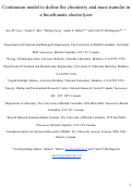 Cover page: Continuum Model to Define the Chemistry and Mass Transfer in a Bicarbonate Electrolyzer