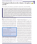 Cover page: Changing feedbacks in the climate-biosphere system