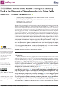 Cover page: A Systematic Review of the Recent Techniques Commonly Used in the Diagnosis of Mycoplasma bovis in Dairy Cattle.