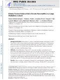 Cover page: Dietary Factors Reduce Risk of Acute Pancreatitis in a Large Multiethnic Cohort