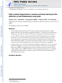 Cover page: High‐Content Image‐Based Screening and Deep Learning for the Detection of Anti‐Inflammatory Drug Leads