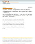 Cover page: In-plane uniaxial pressure-induced out-of-plane antiferromagnetic moment and critical fluctuations in BaFe2As2