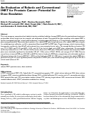 Cover page: An Evaluation of Robotic and Conventional IMRT for Prostate Cancer: Potential for Dose Escalation