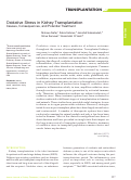 Cover page: Oxidative stress in kidney transplantation: causes, consequences, and potential treatment.