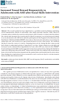 Cover page: Increased Neural Reward Responsivity in Adolescents with ASD after Social Skills Intervention.