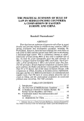 Cover page: The Political Economy of Rule of Law in Middle-Income Countries: A Comparison of Eastern Europe and China