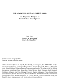 Cover page: The Market Price of Credit Risk: An Empirical Analysis of Interest Rate Swap Spreads