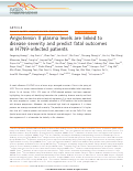 Cover page: Angiotensin II plasma levels are linked to disease severity and predict fatal outcomes in H7N9-infected patients