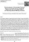 Cover page: Pharmacokinetics of Emtricitabine/Tenofovir Disoproxil Fumarate Among Transgender Adolescents and Young Adults Without HIV Receiving Gender Affirming Hormones