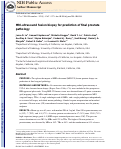 Cover page: Magnetic Resonance Imaging-Ultrasound Fusion Biopsy for Prediction of Final Prostate Pathology