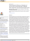 Cover page: Partitioning the efficiency of utilization of amino acids in growing broilers: Multiple linear regression and multivariate approaches