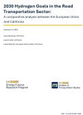 Cover page: 2030 Hydrogen Goals in the Road Transportation Sector: A comparative analysis between the European Union and California