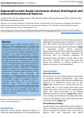 Cover page: Squamoid eccrine ductal carcinoma: clinical, histological and immunohistochemical features