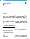 Cover page: Guidelines: The dos, don’ts and don’t knows of remediation in medical education