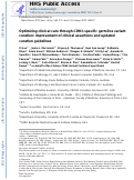 Cover page: Optimising clinical care through CDH1-specific germline variant curation: improvement of clinical assertions and updated curation guidelines