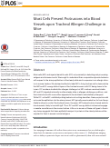 Cover page: Mast Cells Present Protrusions into Blood Vessels upon Tracheal Allergen Challenge in Mice