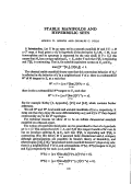 Cover page: Stable manifolds and hyperbolic sets