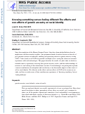 Cover page: Knowing something versus feeling different: the effects and non-effects of genetic ancestry on racial identity