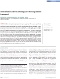 Cover page: Two kinesins drive anterograde neuropeptide transport