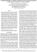 Cover page: Computational Insights to Acquisition of Phonemes, Words, and Word Meanings in Early Language: Sequential or Parallel Acquisition?