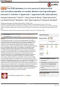 Cover page: The PDB database is a rich source of alpha-helical anti-microbial peptides to combat disease causing pathogens