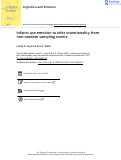 Cover page: Infants use emotion to infer intentionality from non-random sampling events