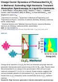 Cover page: Charge Carrier Dynamics of Photoexcited Co O in Methanol: Extending High Harmonic Transient Absorption Spectroscopy to Liquid Environments