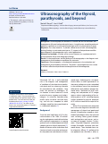 Cover page: Ultrasonography of the thyroid, parathyroids, and beyond