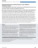 Cover page: Restoring Pulmonary and Sleep Services as the COVID-19 Pandemic Lessens. From an Association of Pulmonary, Critical Care, and Sleep Division Directors and American Thoracic Society-coordinated Task Force.