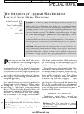 Cover page: The Direction of Optimal Skin Incisions Derived From Striae Distensae.