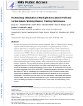 Cover page: Post‐training stimulation of the right dorsolateral prefrontal cortex impairs working memory training performance