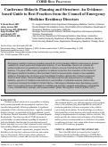 Cover page: Conference Didactic Planning and Structure: An Evidence-based Guide to Best Practices from the Council of Emergency Medicine Residency Directors