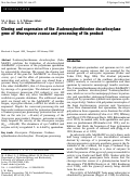 Cover page: Cloning and expression of the S-adenosylmethionine decarboxylase gene of Neurospora crassa and processing of its product