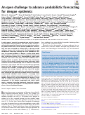 Cover page: An open challenge to advance probabilistic forecasting for dengue epidemics