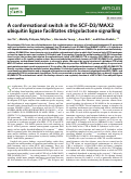 Cover page: A conformational switch in the SCF-D3/MAX2 ubiquitin ligase facilitates strigolactone signalling