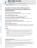 Cover page: Perceptions of Pressures to Alter or Misrepresent Time Allocation Among Clinician-Researchers With NIH Career Development Awards.