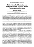 Cover page: Flaked Stone Tool Patterning as a Means for Inferring Fremont Obsidian Procurement and Exchange