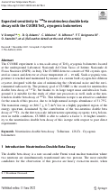 Cover page: Expected sensitivity to 128Te neutrinoless double beta decay with the CUORE TeO2 cryogenic bolometers