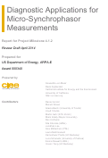 Cover page: Diagnostic Applications for Micro-Synchrophasor Measurements