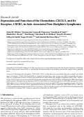 Cover page: Expression and Function of the Chemokine, CXCL13, and Its Receptor, CXCR5, in Aids‐Associated Non‐Hodgkin′s Lymphoma