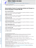 Cover page: Demonstration Project of Long-Acting Antiretroviral Therapy in a Diverse Population of People With HIV.