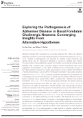 Cover page: Exploring the Pathogenesis of Alzheimer Disease in Basal Forebrain Cholinergic Neurons: Converging Insights From Alternative Hypotheses